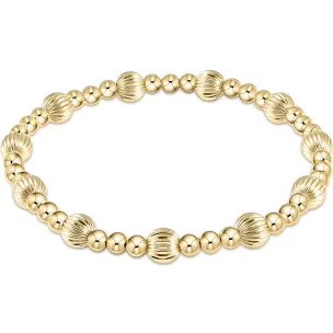 enewton dignity sincerity pattern 6mm bead bracelet-gold