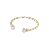 enewton classic gold 3mm bead cuff- pearl