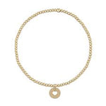enewton egirl classic gold 2mm bead bracelet-love small gold disc