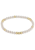 enewton worthy pattern 3mm bead bracelet-pearl