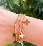 Cross Charm Stack-white