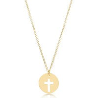 enewton 16" necklace gold-blessed gold disc