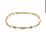 enewton classic gold 3mm bead bracelet-bliss bar smooth