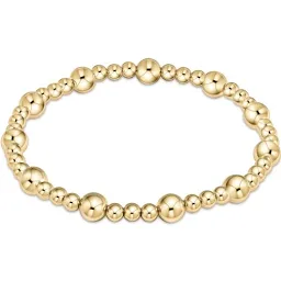 enewton classic sincerity pattern 6mm bead bracelet-gold