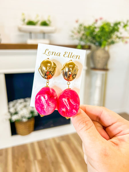 Sanibel Earrings-Pink