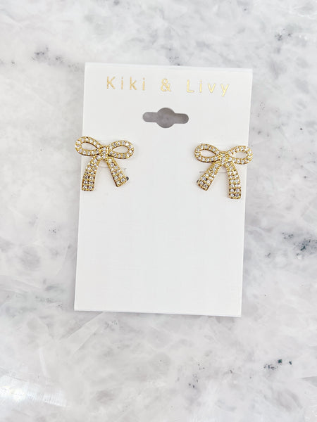 Bling Bow Studs