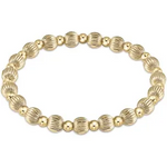 enewton dignity grateful pattern 6mm bead bracelet-gold