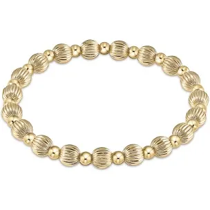 enewton dignity grateful pattern 6mm bead bracelet-gold