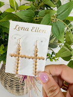 Gold Cross Earrings