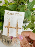 Gold Cross Earrings