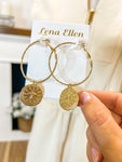 Cross Coin Earrings