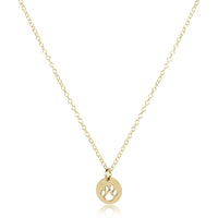 enewton 16" neckalce gold- paw print small gold disc