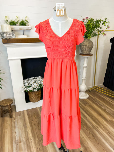 Rhea Smocked Midi
