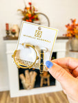 Katherine Earrings Black/Gold Michelle Mcdowell