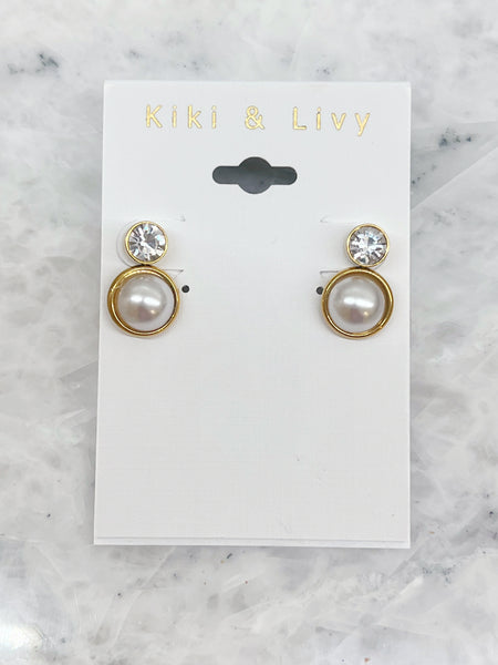 Pearl & Bling Studs