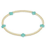 enewton egirl signature cross small gold pattern 2mm bead bracelet-mint