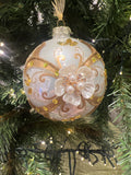 5.5" floral embellished ornament