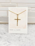 Skinny Bling Cross Necklace