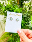 Dainty Clover Studs-Blue