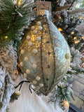 light blue mercury glass ornament