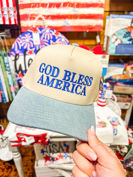 God Bless America Hat-Denim