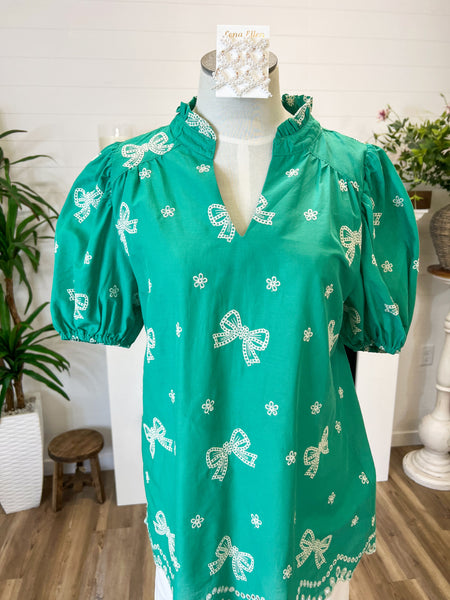 Bow Eyelet Top