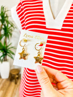 Puffy Star Hoops