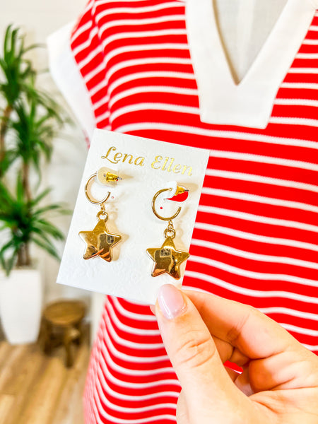 Puffy Star Hoops