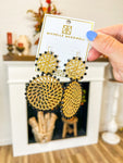 Prague Earrings Black/Gold Michelle Mcdowell