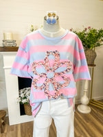 Striped Floral Top