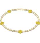enewton signature cross small gold pattern 2mm bead bracelet-canary