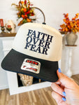 Faith Over Fear Hat-Black