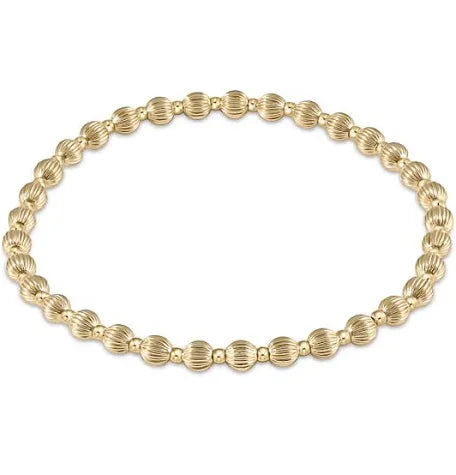 enewton dignity grateful pattern 4mm bead bracelet-gold