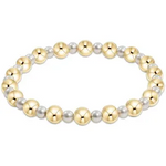 enewton pearl grateful pattern 4mm bead bracelet-6mm gold