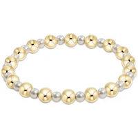 enewton pearl grateful pattern 4mm bead bracelet-6mm gold