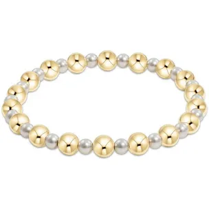 enewton pearl grateful pattern 4mm bead bracelet-6mm gold