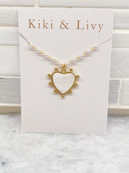 Heart Pearl Necklace