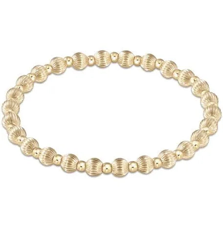 enewton dignity grateful pattern 5mm bead bracelet-gold