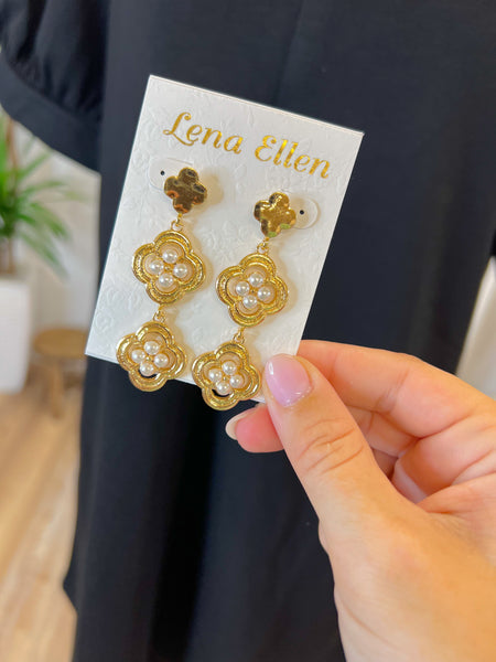 Drop Clover Earrings