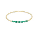enewton gold bliss 2mm bead bracelet-green onyx