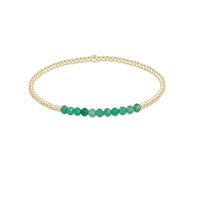 enewton gold bliss 2mm bead bracelet-green onyx