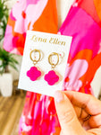 Pink Clover Earrings