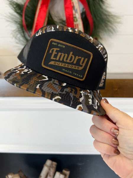 EO Hat-Black Ranch 7 Panel Retro