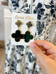 Lucky Clover Earrings-Black