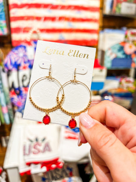 Scarlett Earrings-Red