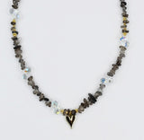 TJ Hidden Treasures Gemstone Necklace - Grey