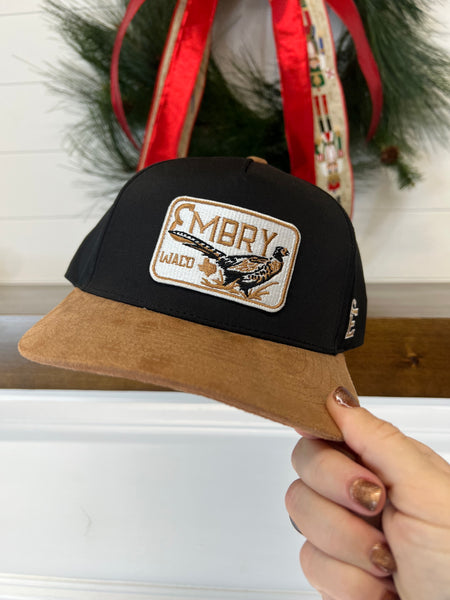 EO Hat-Pheasant Patch Black/Brown