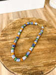 Keia Beaded Necklace-Blue