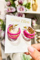Alex Triple Hoops-Pink
