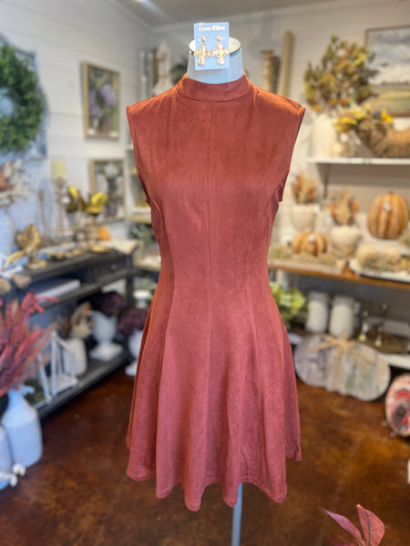 Suede Mini Dress